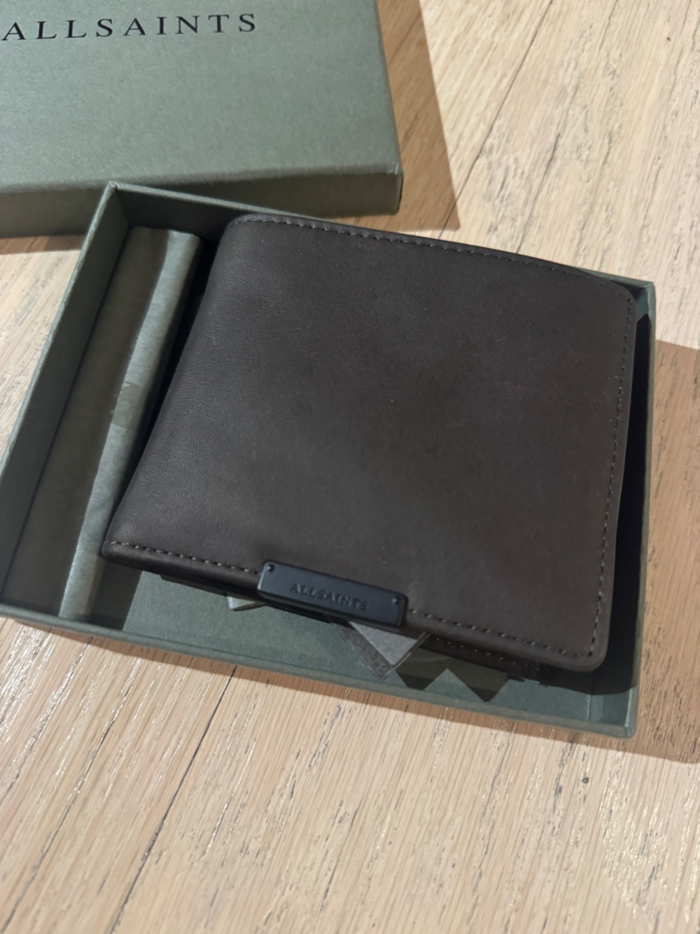 All Saints Khaki Green Wallet